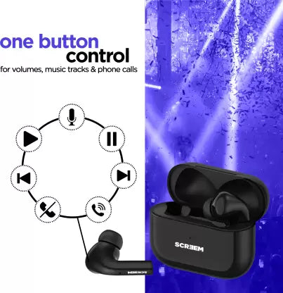 Screem Ibeza Pro Bluetooth Headset (Black, True Wireless) Screem Ibeza Pro Bluetooth Headset (Black, True Wireless)